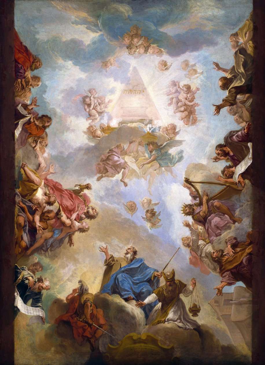 Profeter og konger i Det Gamle Testamente, der tilbeder Jehovas navn, 1718 af Nicolas Bertin