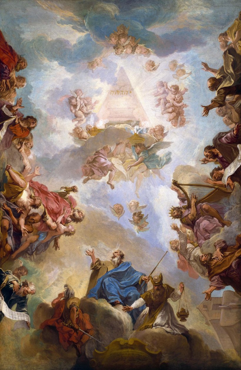 Profeter og konger i Det Gamle Testamente, der tilbeder Jehovas navn af Nicolas Bertin