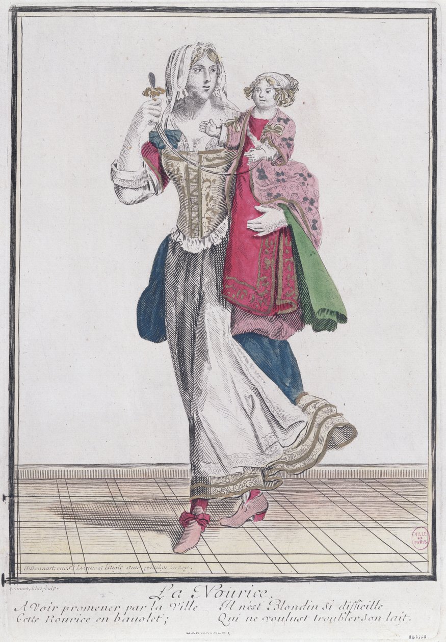 En sygeplejerske med et barn af Nicolas Bonnart
