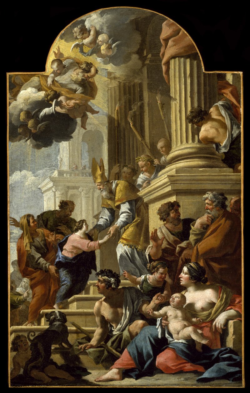 Præsentationen af jomfruen i templet, 1639 af Nicolas Chaperon