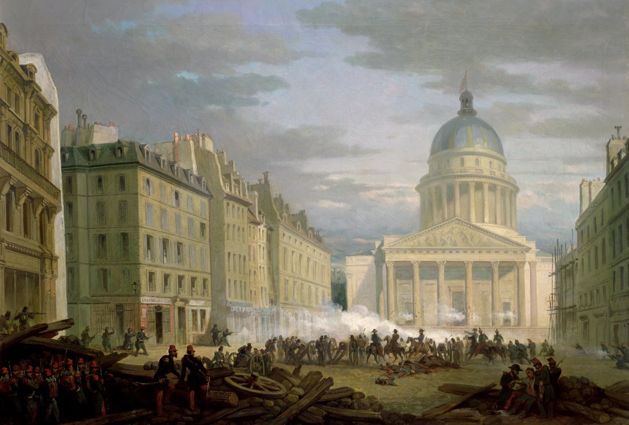 Belejring af Pantheon, 24. juni 1848 af Nicolas Edward Gabe