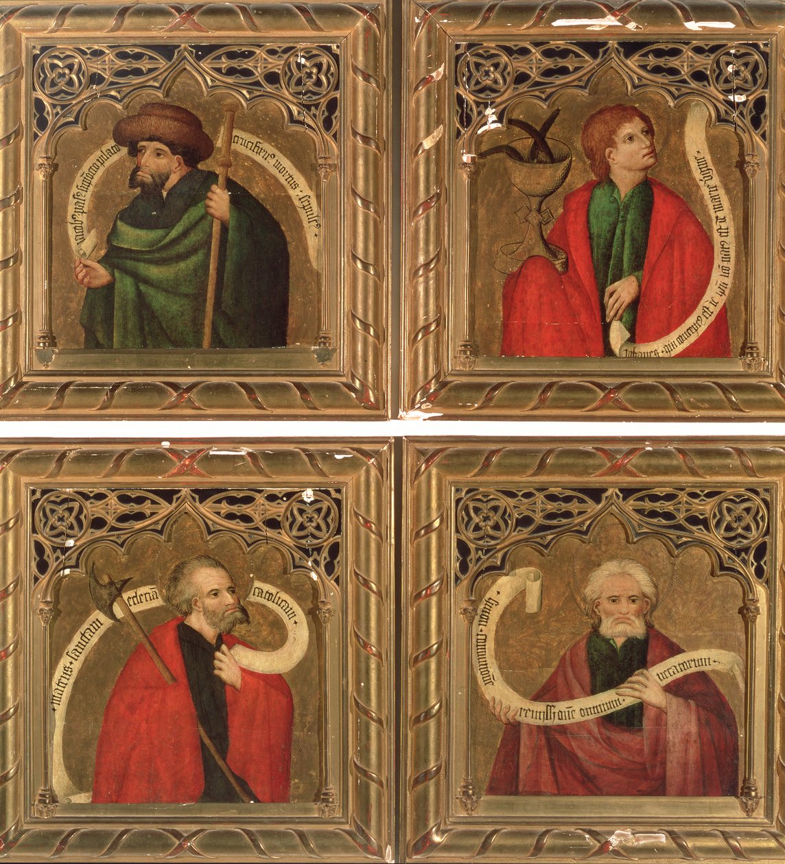 SS. James, John, Matthew and Simon, 1468 (panel) af Nicolas Frances