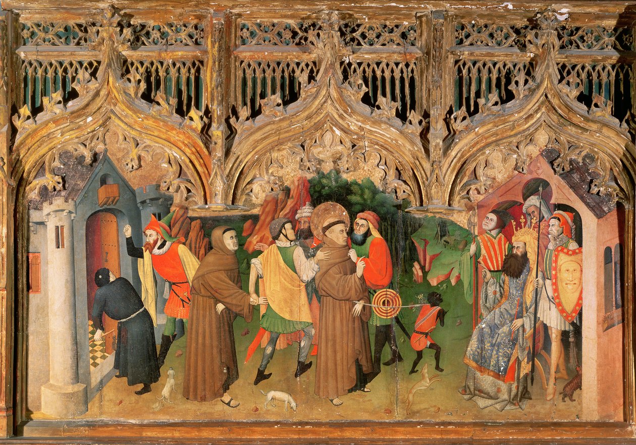 Scene fra Sankt Frans liv fra Jomfruens liv og Sankt Frans altertavle af Nicolas Frances