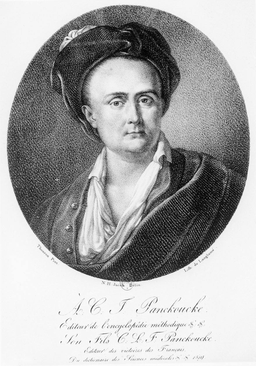 Medaljonportræt af Andre Charles Joseph Panckoucke (1736-98) af Nicolas Henri Jacob