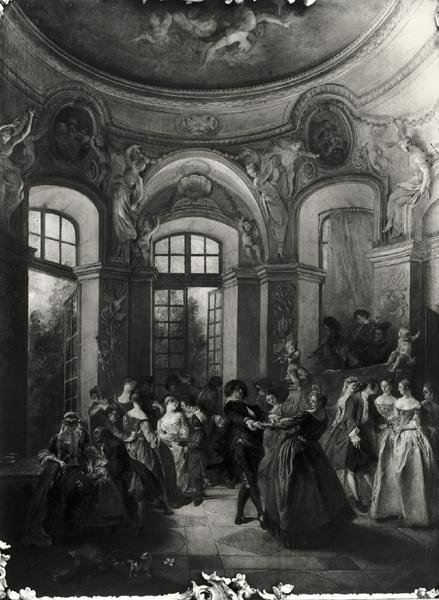 Dans i en pavillon, ca.1719-23 af Nicolas Lancret