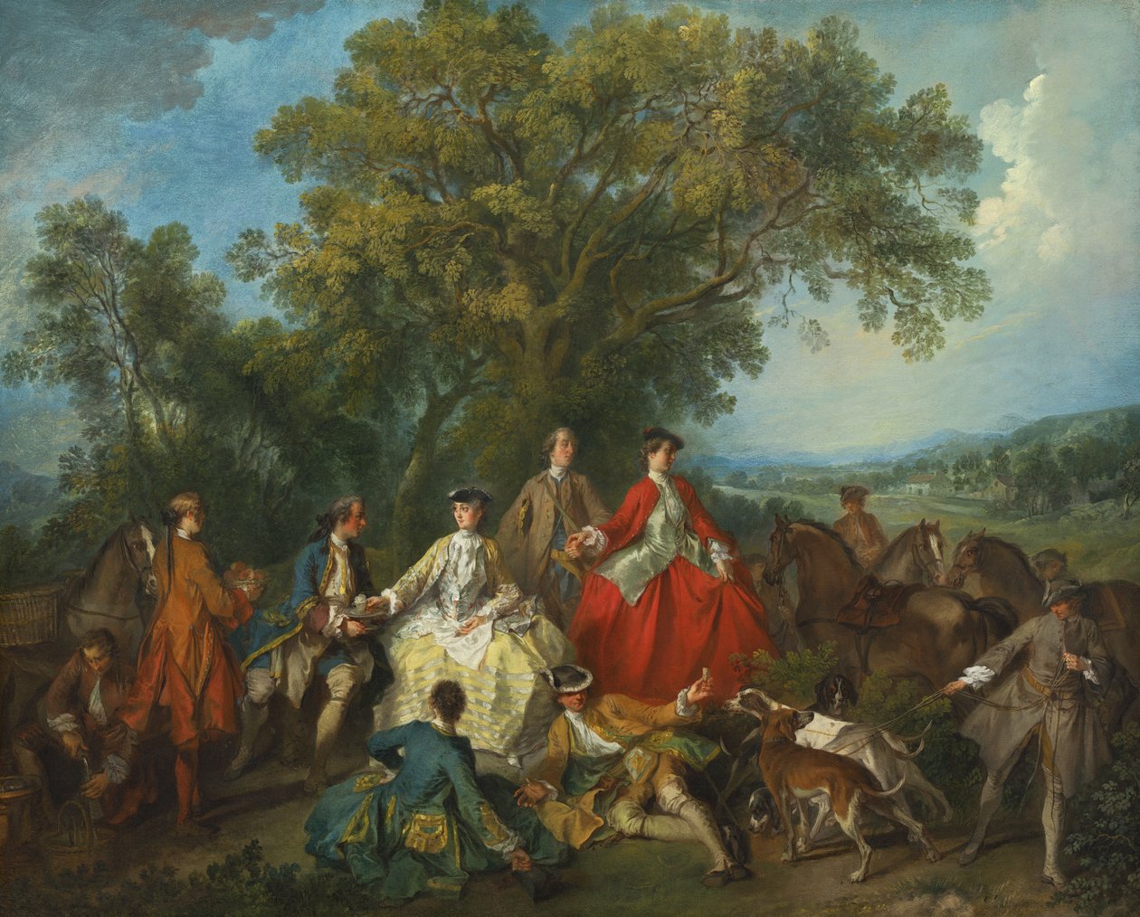 Skovtur efter Jagten, c.1735-40 af Nicolas Lancret
