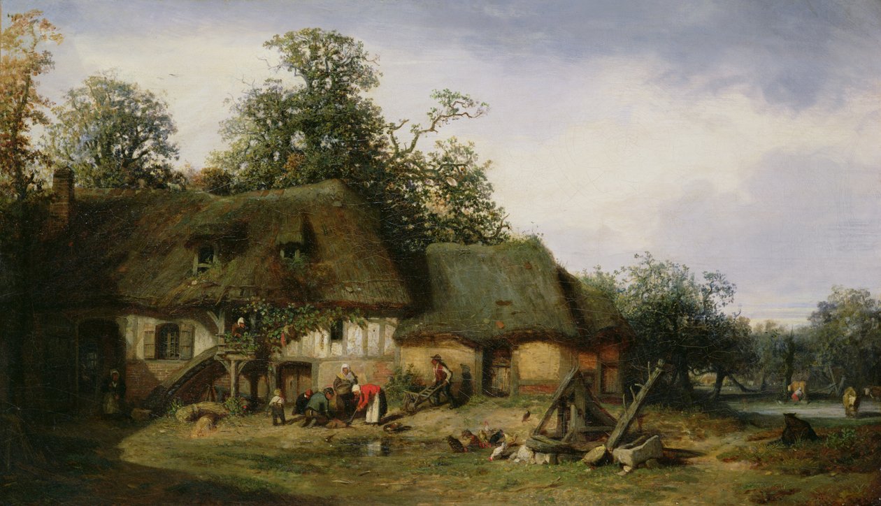 En gård i Normandiet af Nicolas Louis Cabat
