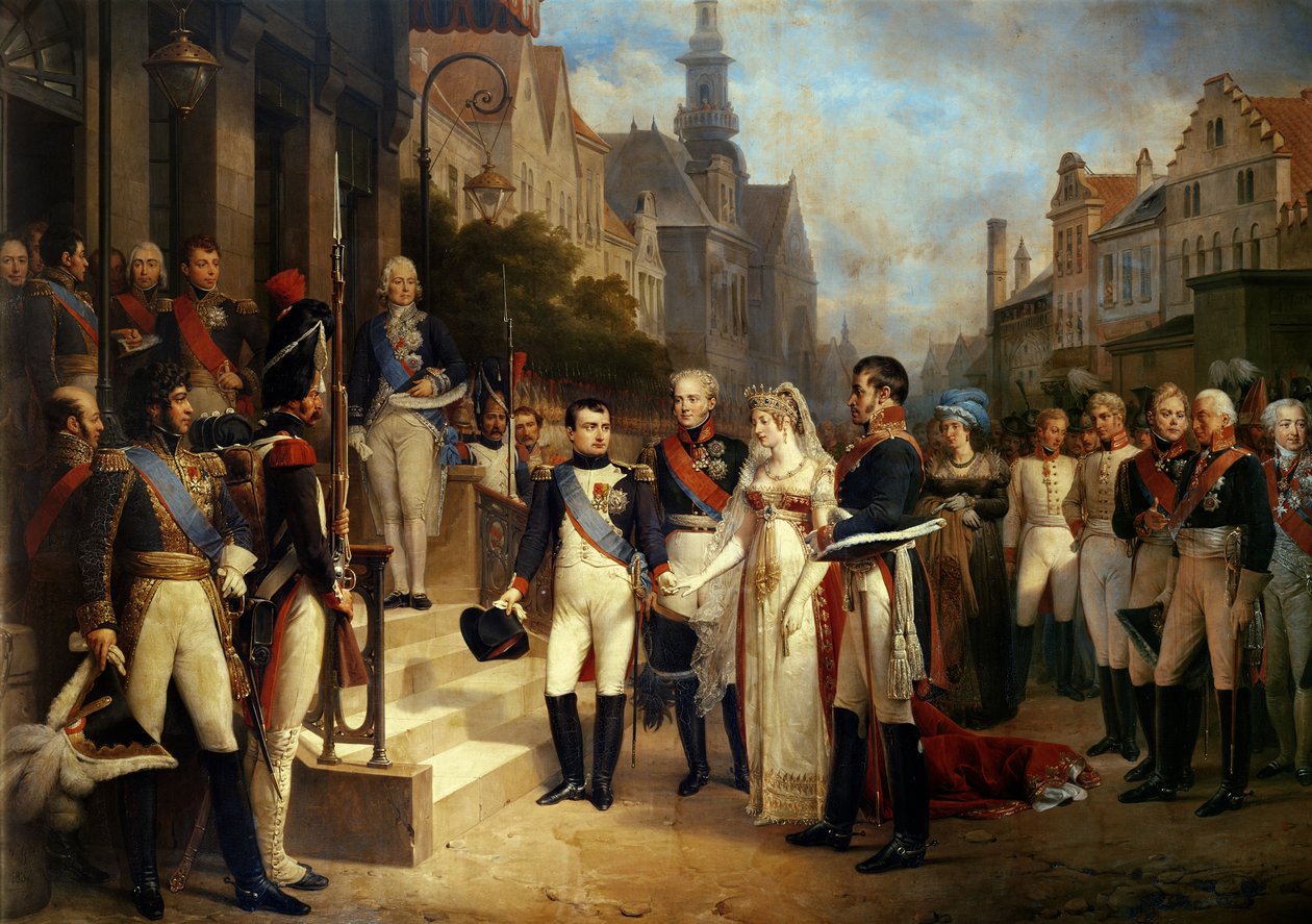 Napoleon Bonaparte (1769-1821) Modtog Dronning Louisa af Preussen (1776-1810) i Tilsit, 6. juli 1807, 1837 (se 167359 for detaljer) af Nicolas Louis Francois Gosse