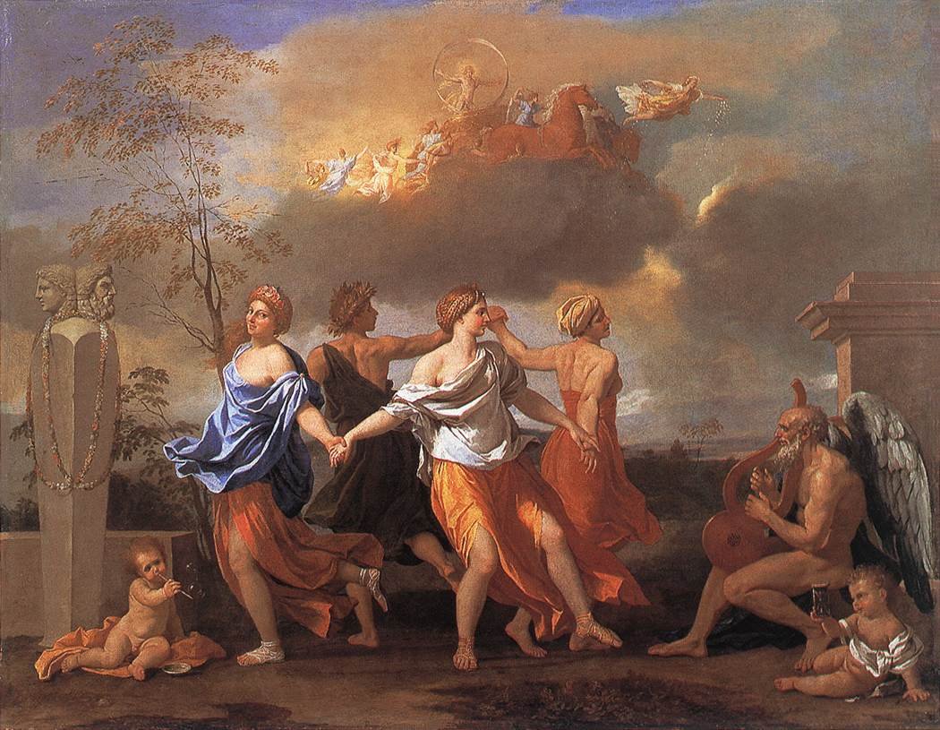 Dans til tidens musik af Nicolas Poussin