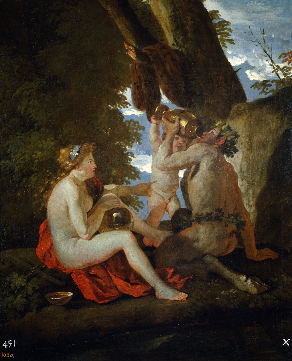 Bacchic scene af Nicolas Poussin