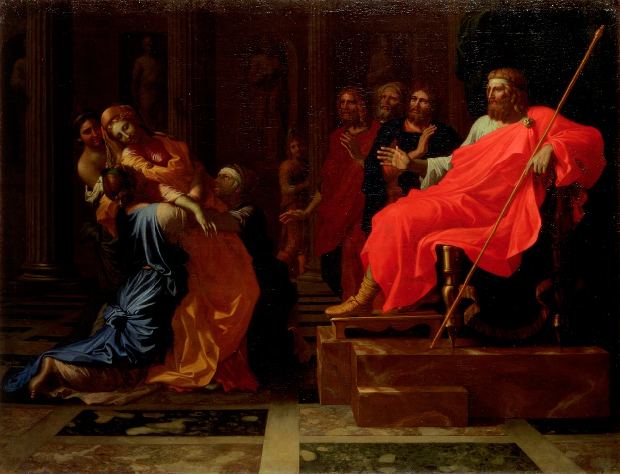 Ester foran Ahasverus, slutningen af 1650