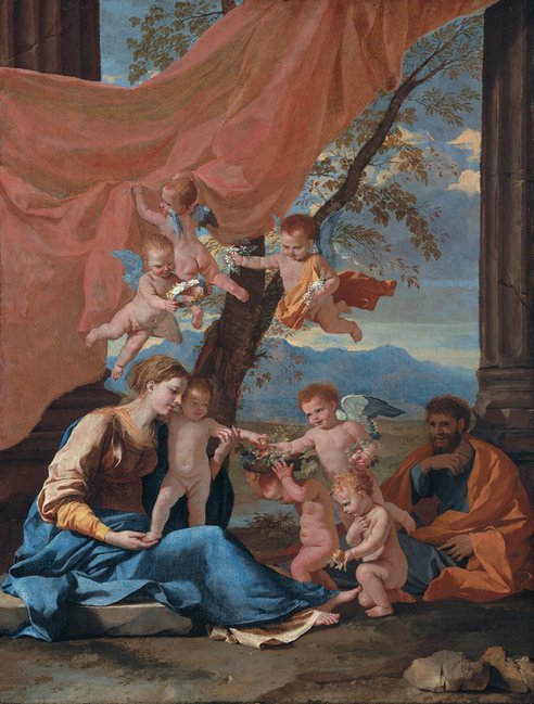 Hvil på flyvningen til Egypten af Nicolas Poussin