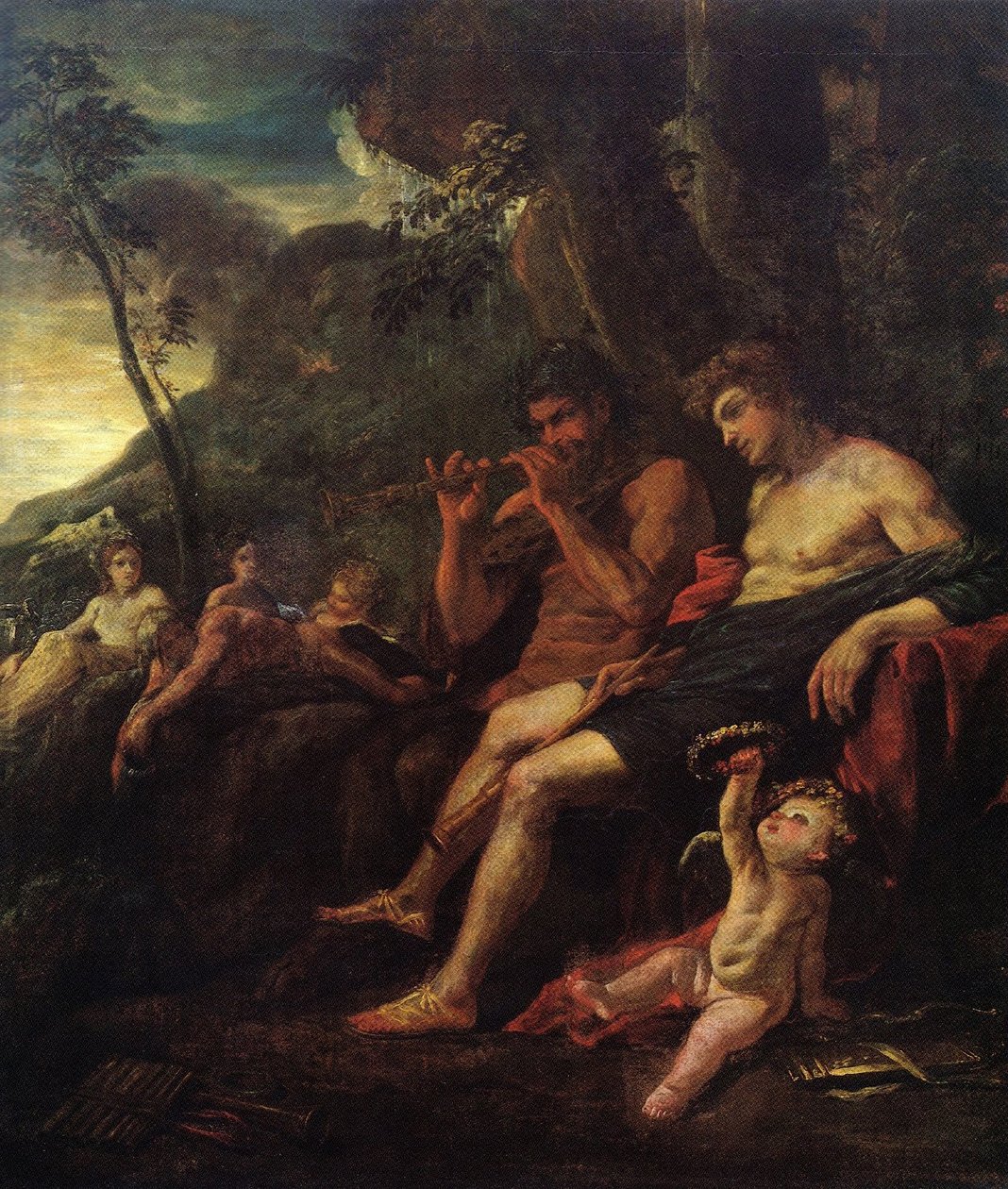 Olympos og Marsyas af Nicolas Poussin