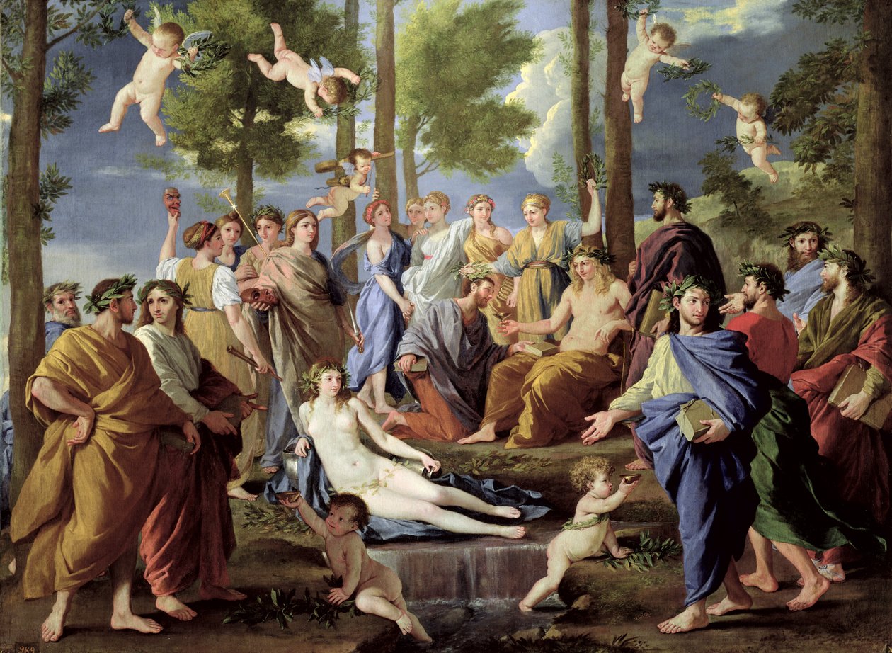 Parnassus, 1626 af Nicolas Poussin
