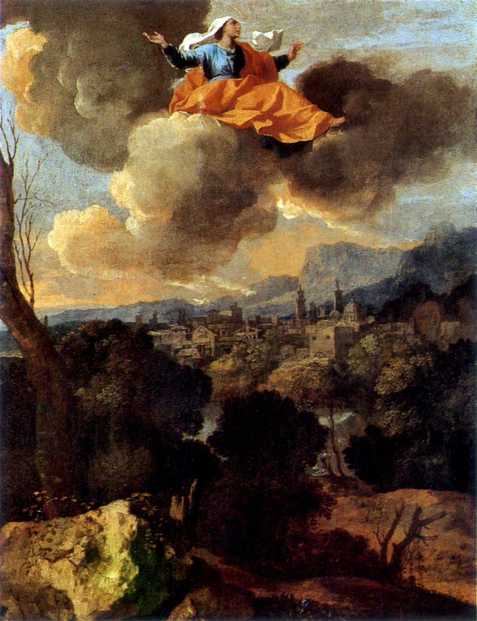 Den mirakuløse oversættelse af Saint Rita of Cascia af Nicolas Poussin