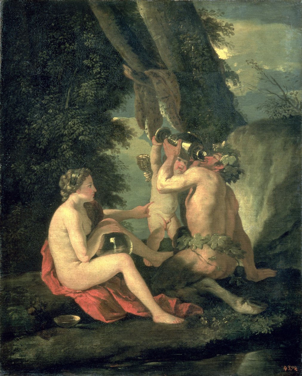 Satyr og nymfe, 1630 af Nicolas Poussin