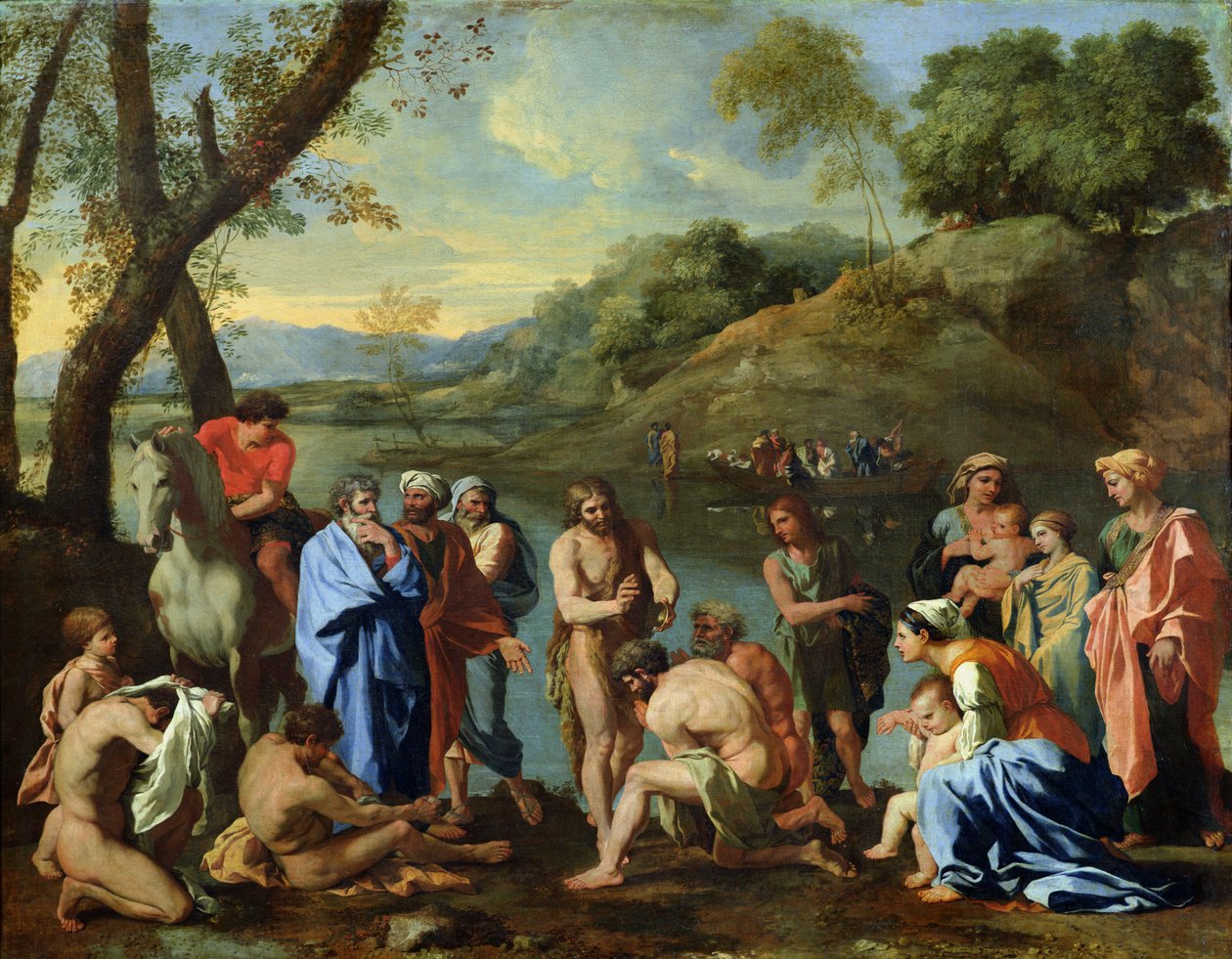 Johannes døber folket, ca. 1636-7 af Nicolas Poussin
