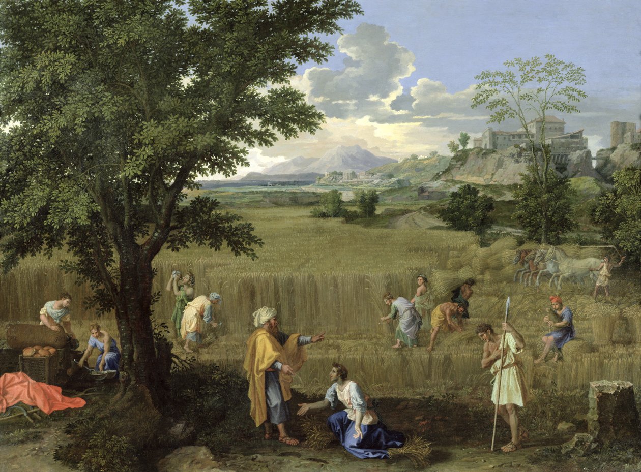 Sommer, eller Ruth og Boaz, 1660-64 af Nicolas Poussin