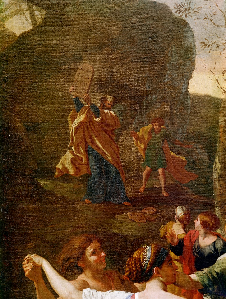 Tilbedelsen af den gyldne kalv, før 1634 (detalje af 3738) af Nicolas Poussin