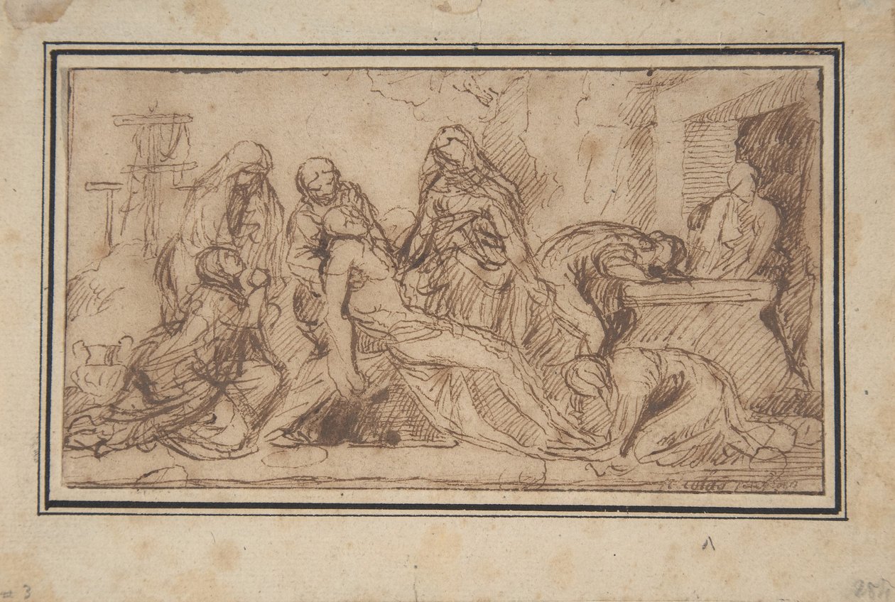 Begravelsen, ca. 1656–57 af Nicolas Poussin