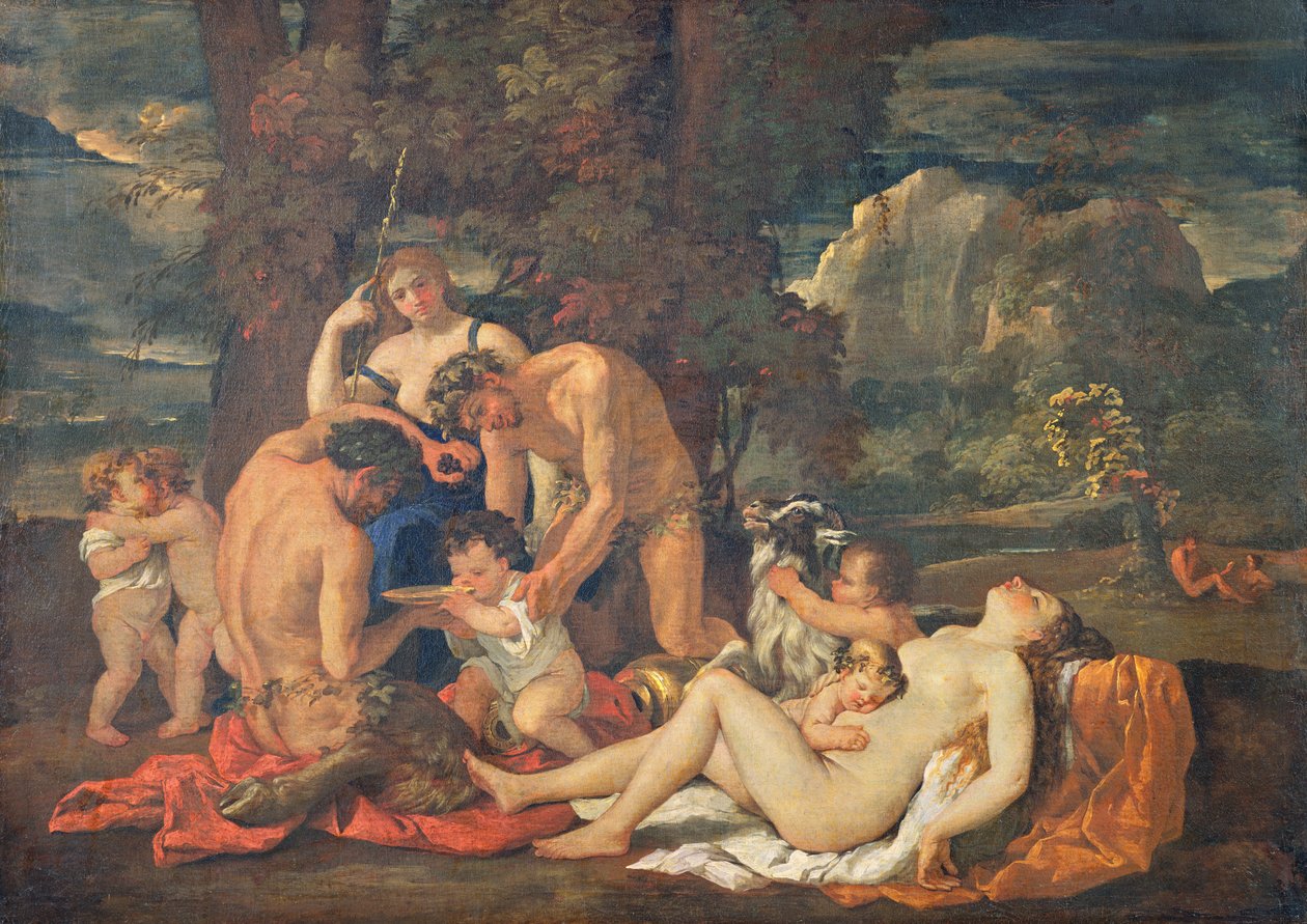 The Infancy of Bacchus, or The Little Bacchanal, c.1624-25 af Nicolas Poussin