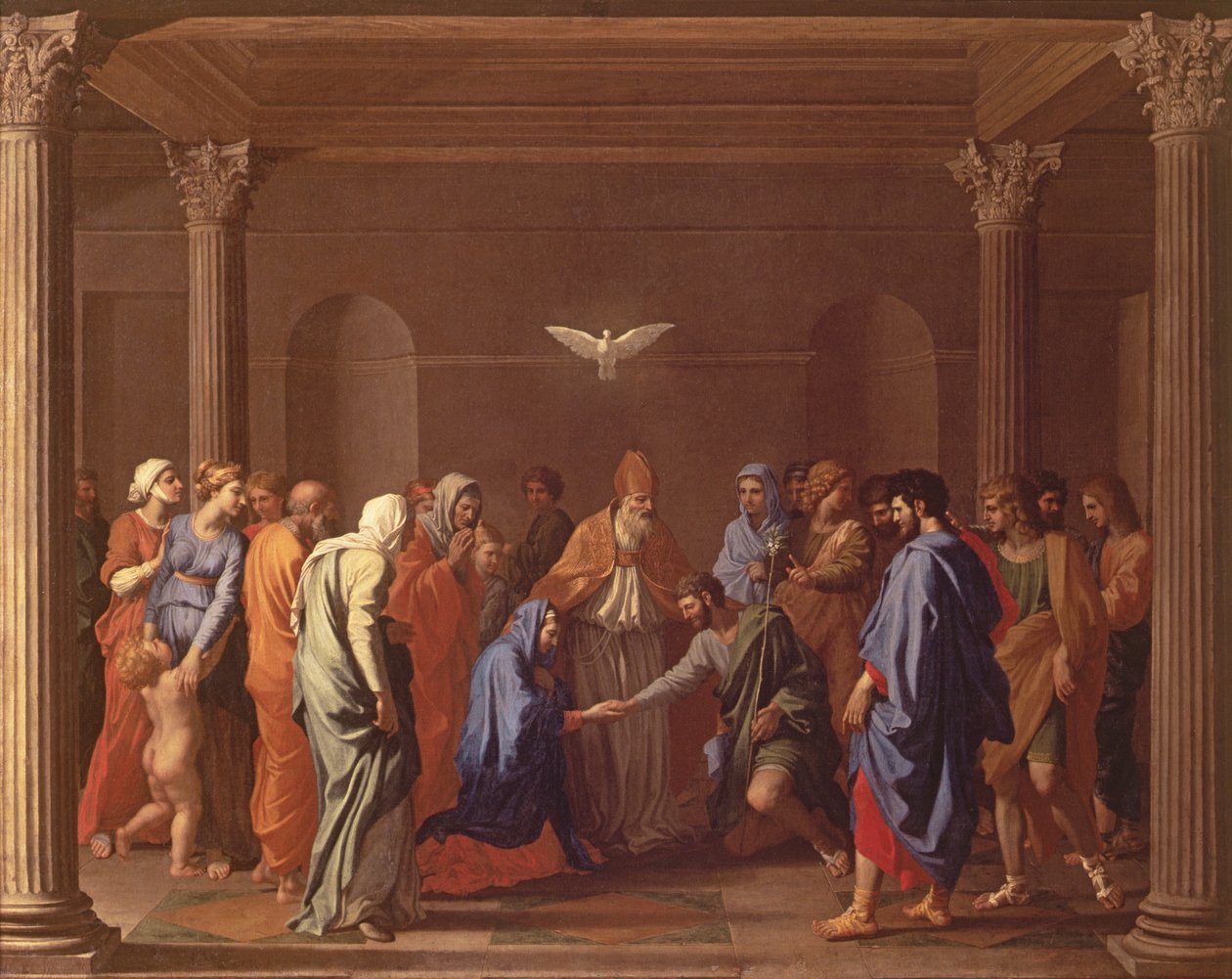 Jomfruens bryllup, ca.1638-40 af Nicolas Poussin
