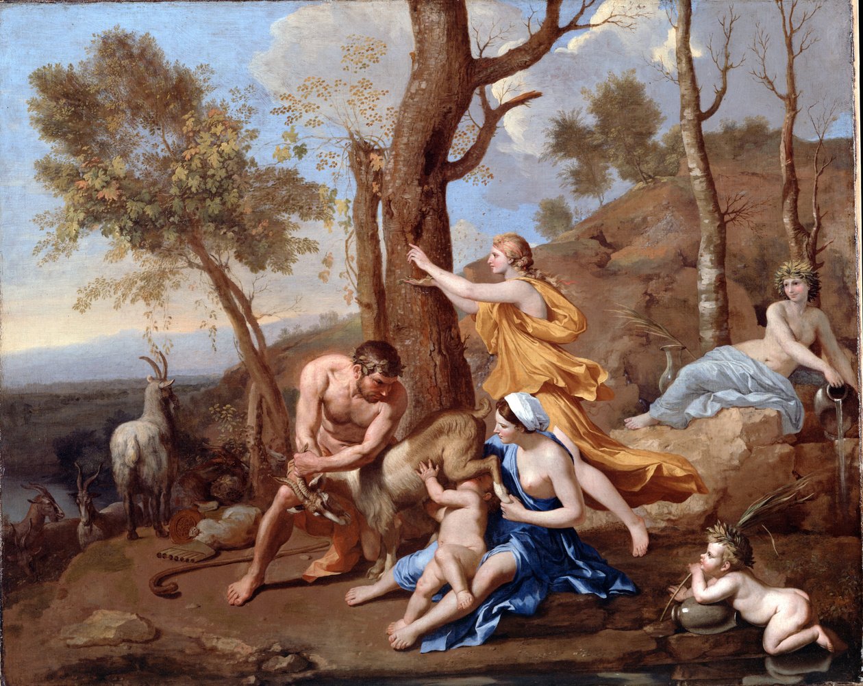 Jupiters pleje af Nicolas Poussin