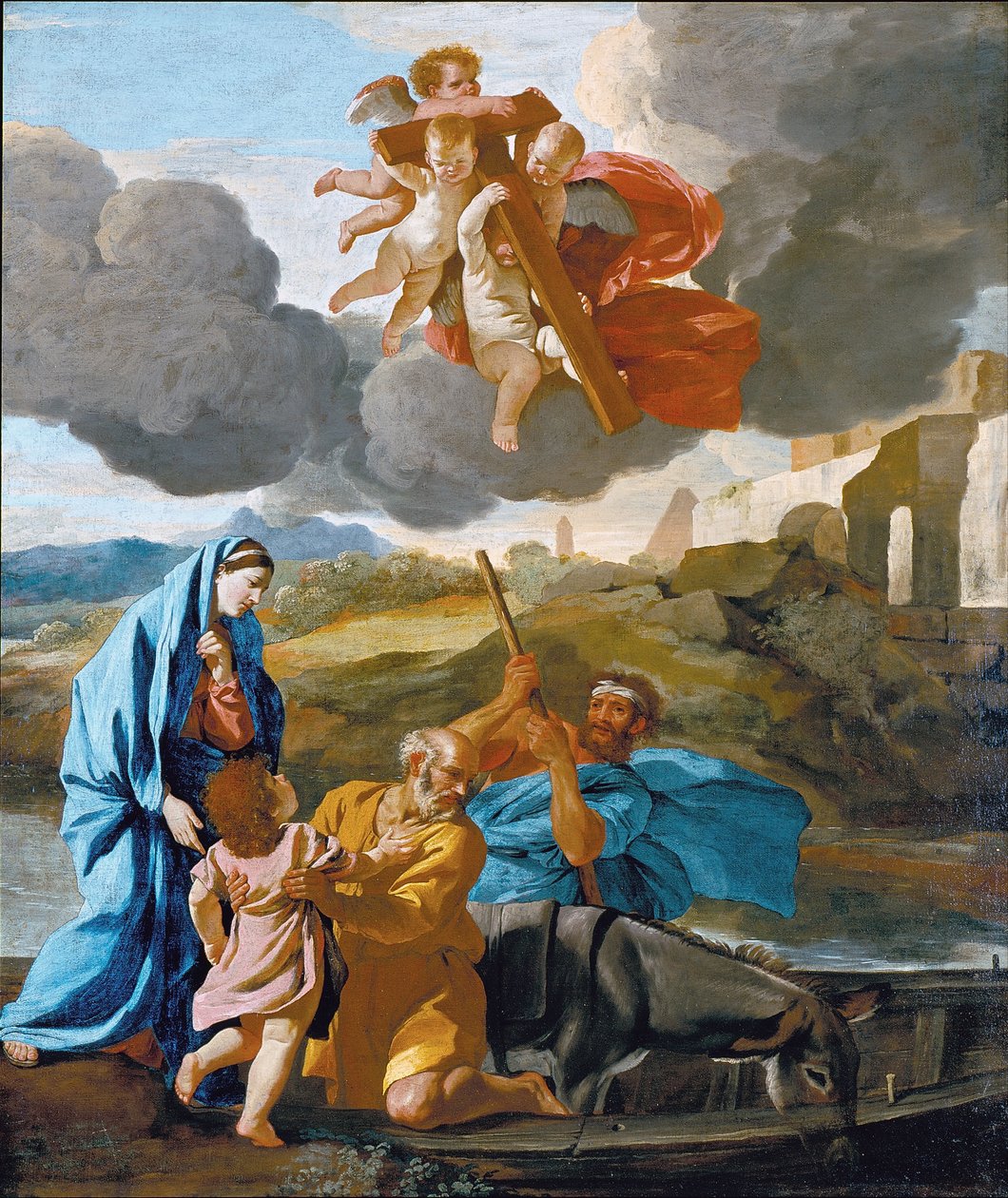 Den hellige families hjemkomst fra Egypten af Nicolas Poussin