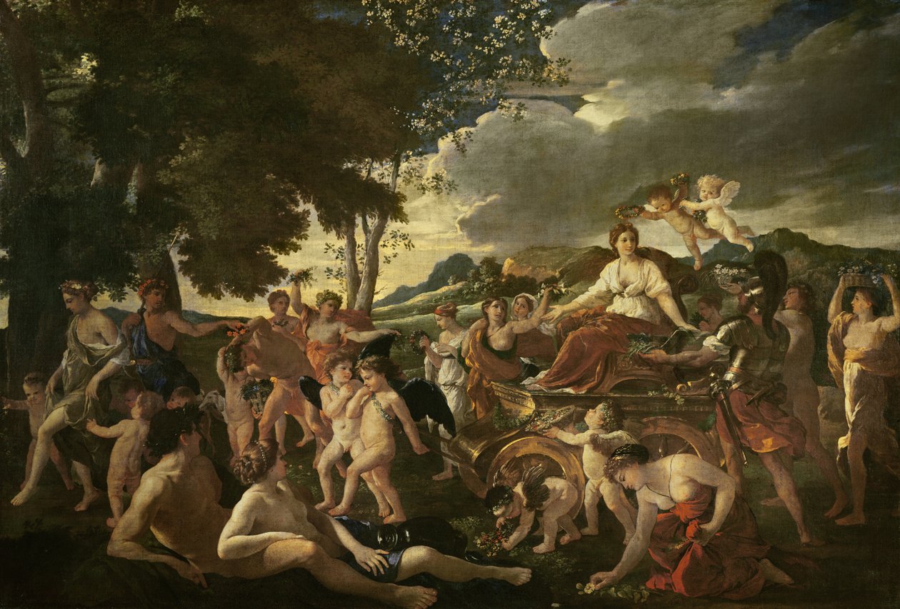 Floraens triumf, c.1627-28 af Nicolas Poussin
