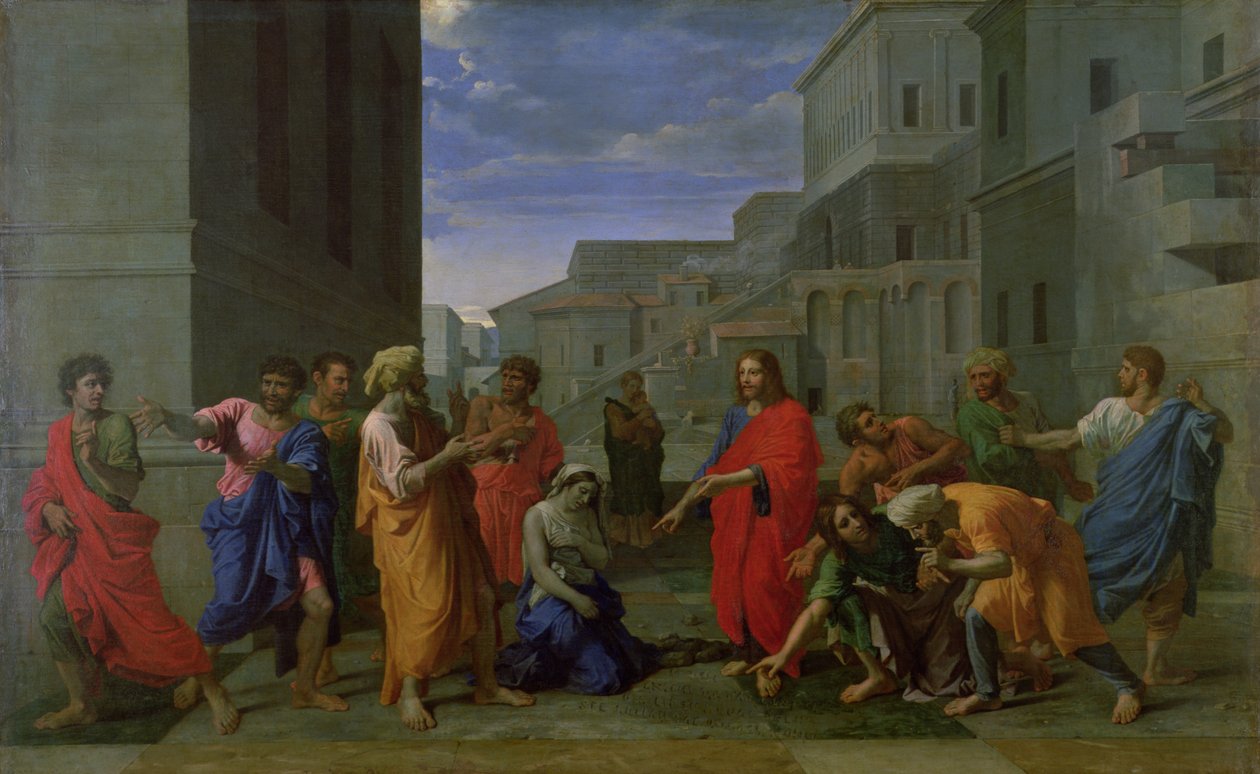 Kvinden taget i utroskab, 1653 af Nicolas Poussin