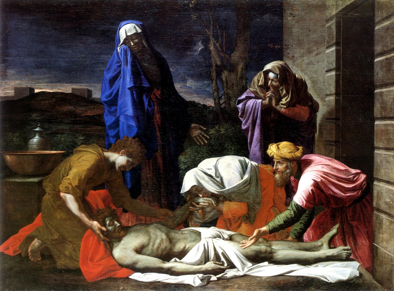 Klagesangen over den døde Kristus af Nicolas Poussin