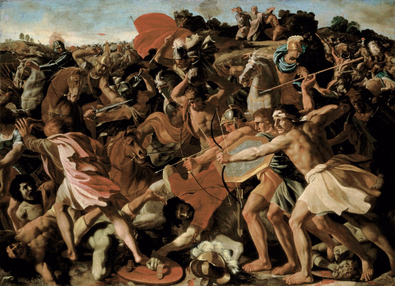Josvas sejr over amalekiterne, 1625-6 af Nicolas Poussin