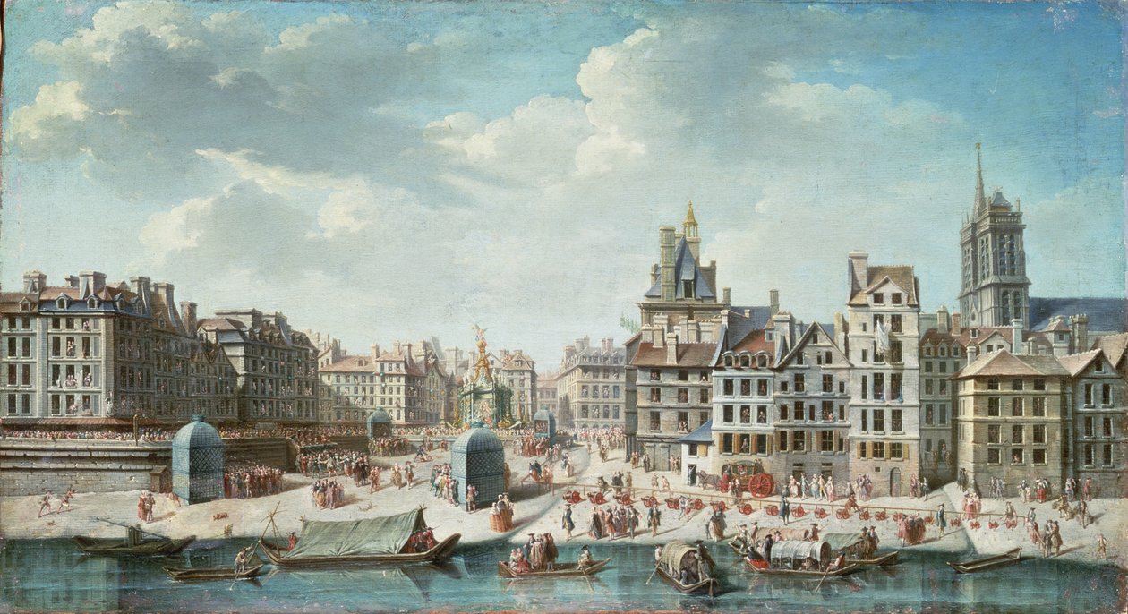 Place de Greve, Paris af Nicolas Raguenet