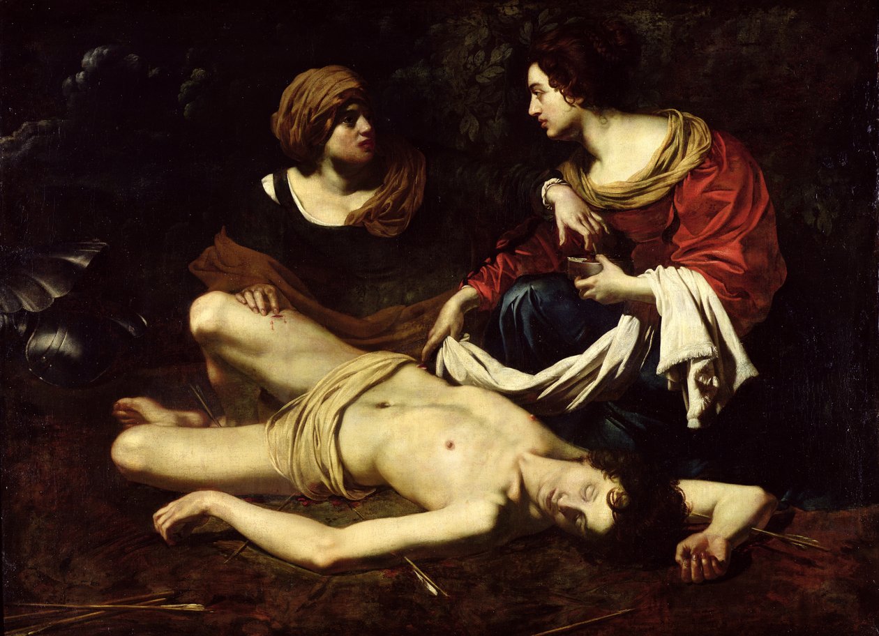 St. Sebastian Tended af St. Irene af Nicolas Regnier