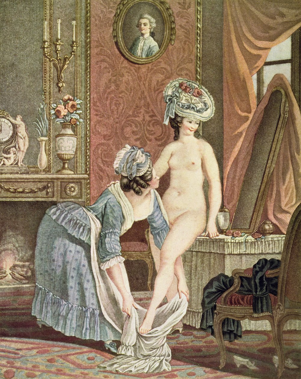 La Toilette, gravering af Louis Marin Bonnet af Nicolas Rene Jollain