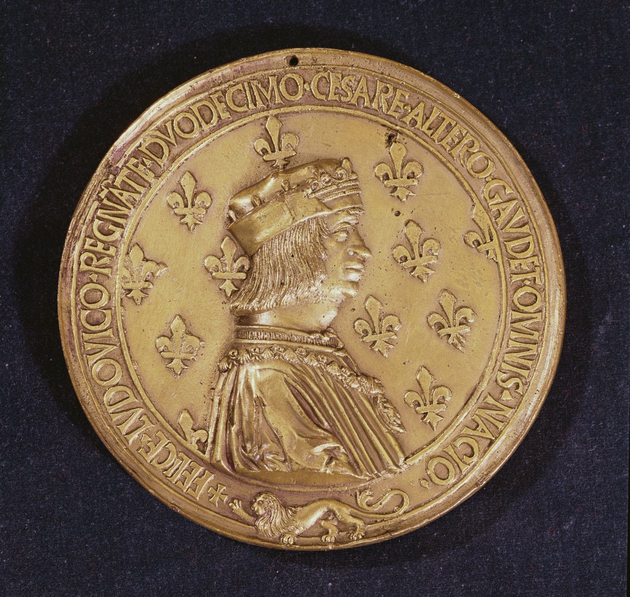 Medalje med Ludvig XII 1462-1515 1498-1515 1498-1515 bronze af Nicolas and Saint Priest, Jehan de Le Clerc