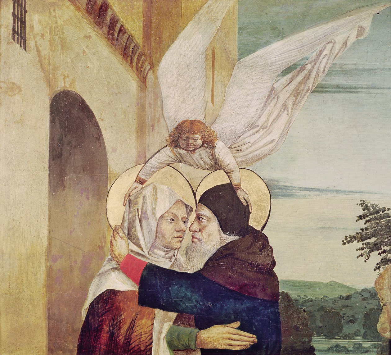 Mødet mellem St. Anne og St. Joachim ved Den Gyldne Port, ca. 1499 af Nicolas d
