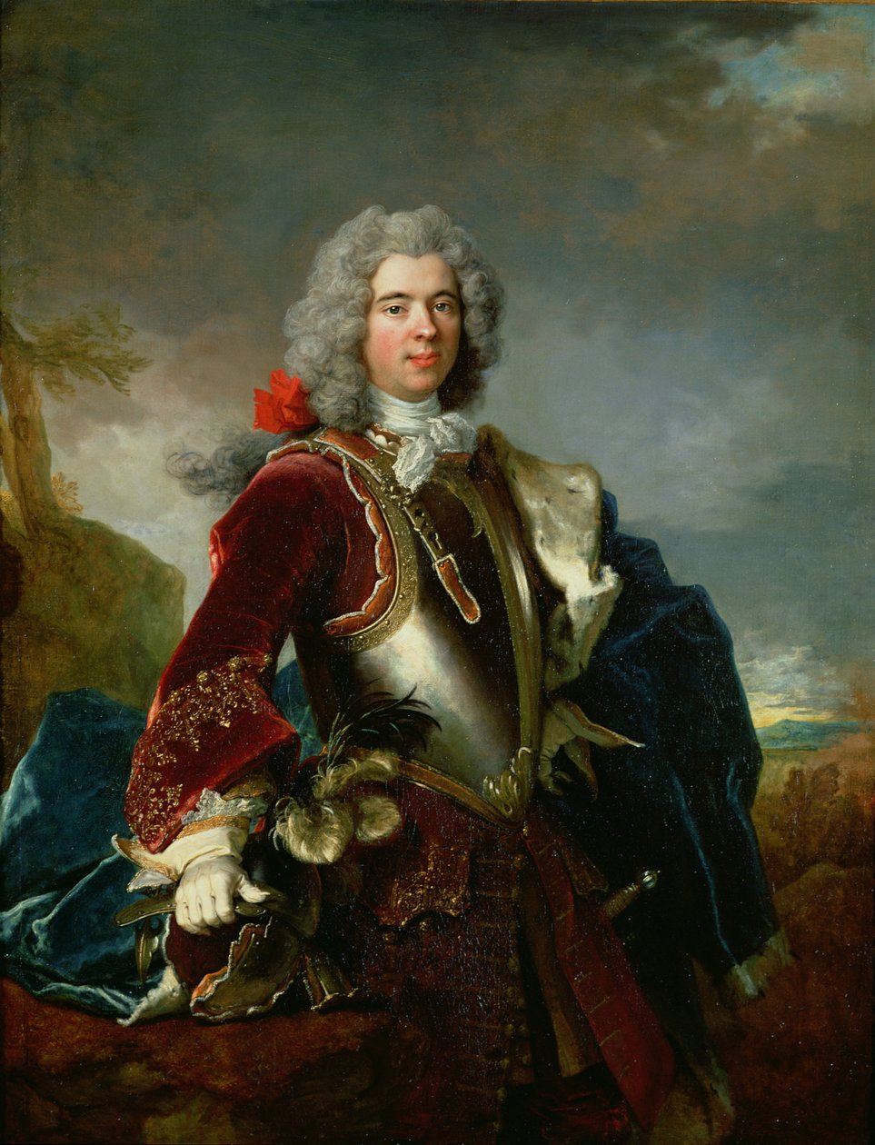Portræt af prins Jacques 1er Grimaldi (olie på lærred) 1689 - 1751 af Nicolas de Largillière
