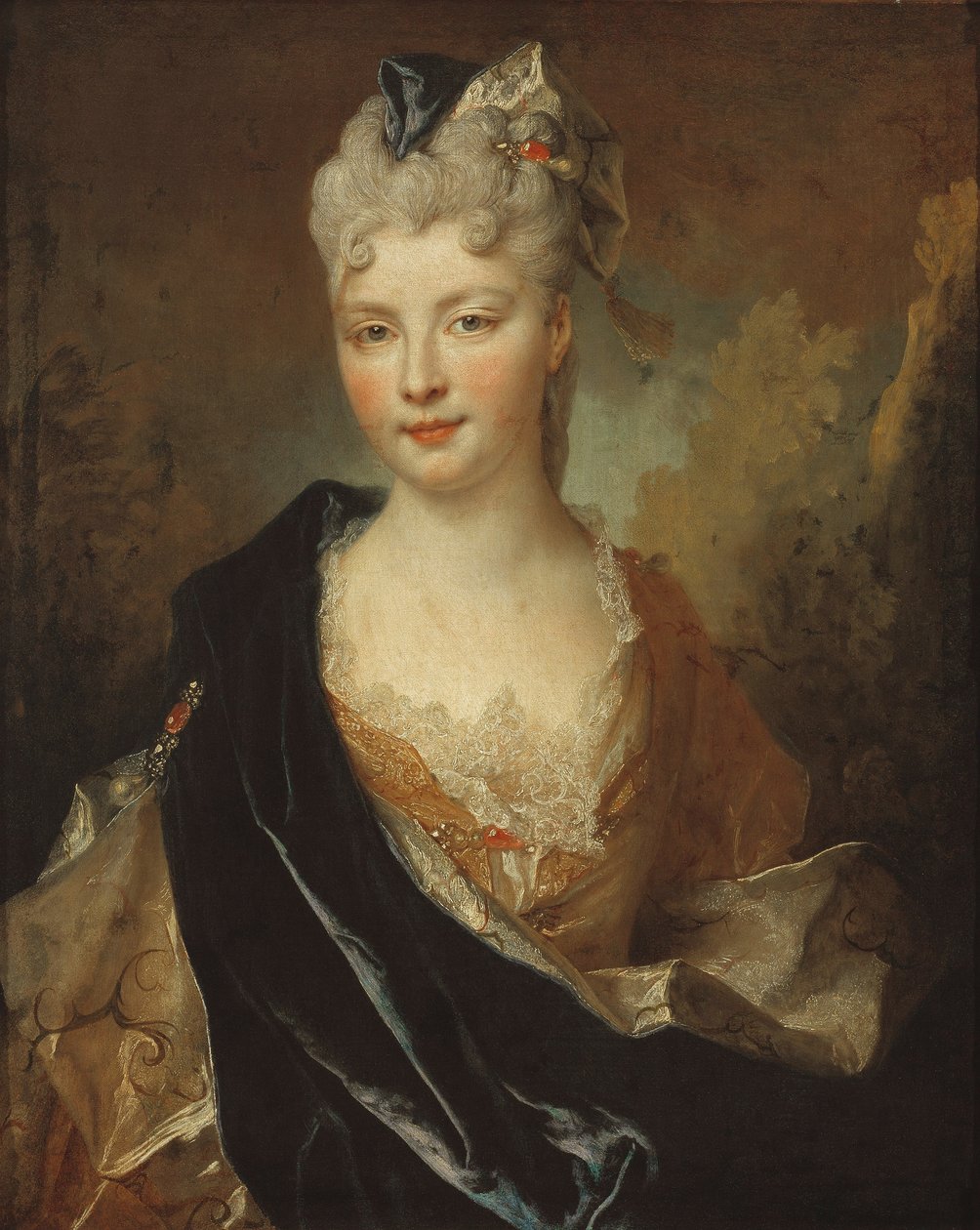 Portræt af en ung dame af Nicolas de Largillière