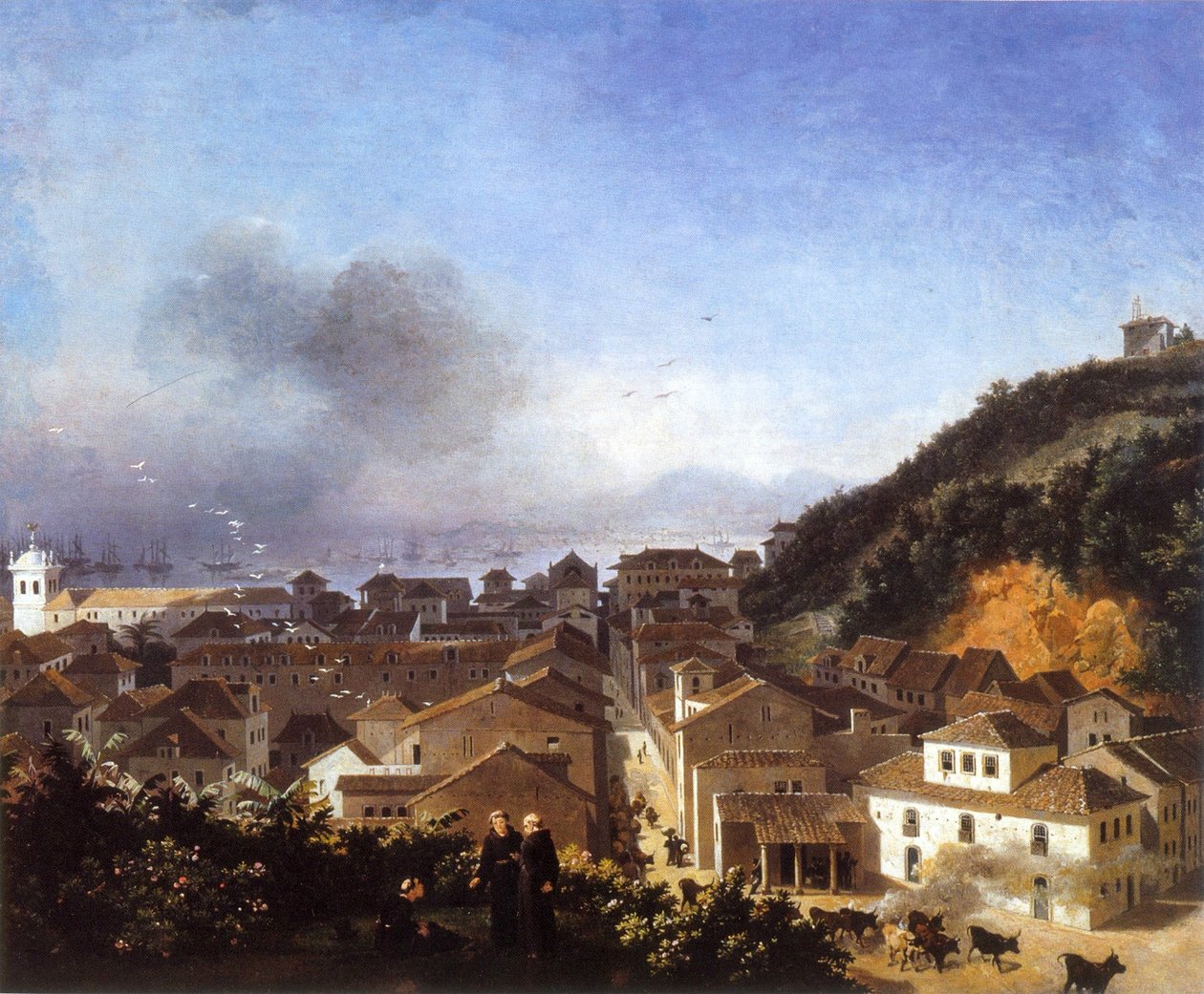 Carioca -pladsen, Rio de Janeiro af Nicolas Antoine Taunay