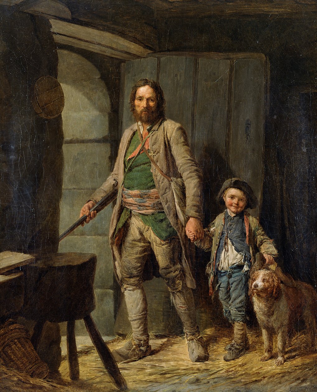 Krybskyttens afgang, 1781 af Nicolas Bernard Lepicie