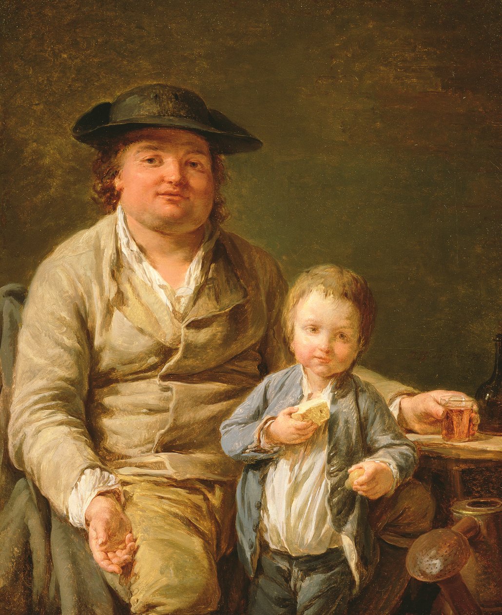 The Good-humoured Gardener, 1777 (olie på lærred fastgjort på panel) af Nicolas Bernard Lepicie