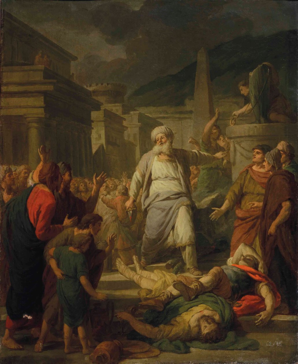 Mattathias iver (olie på lærred) af Nicolas Bernard Lepicie