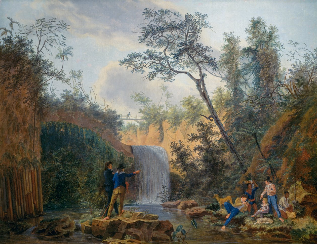 Fransk botanisk ekspedition til Amerika, olie på lærred af Nicolas-Didier Boguet (1755-1839) af Nicolas Didier Boguet