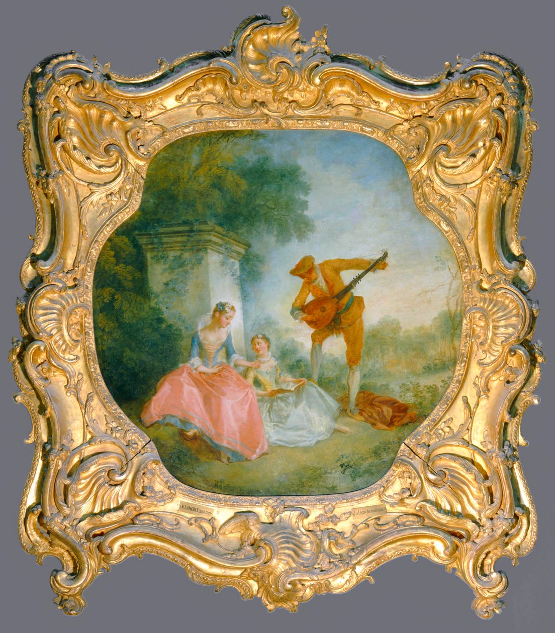 La lecon de musique - Musiklektionen ... af Nicolas (attr. to) Lancret