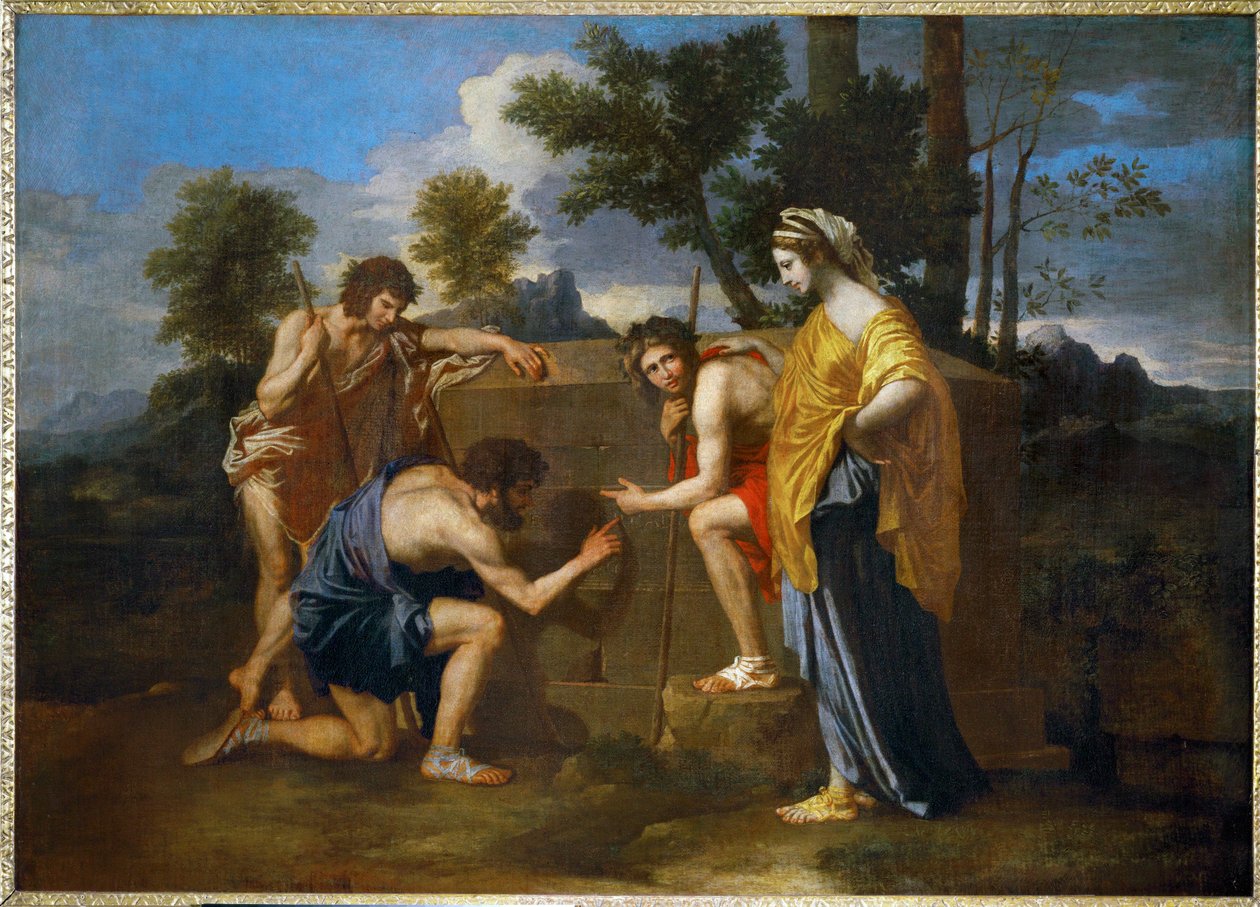 Arkadiske hyrder ... af Nicolas (attr.to) Poussin