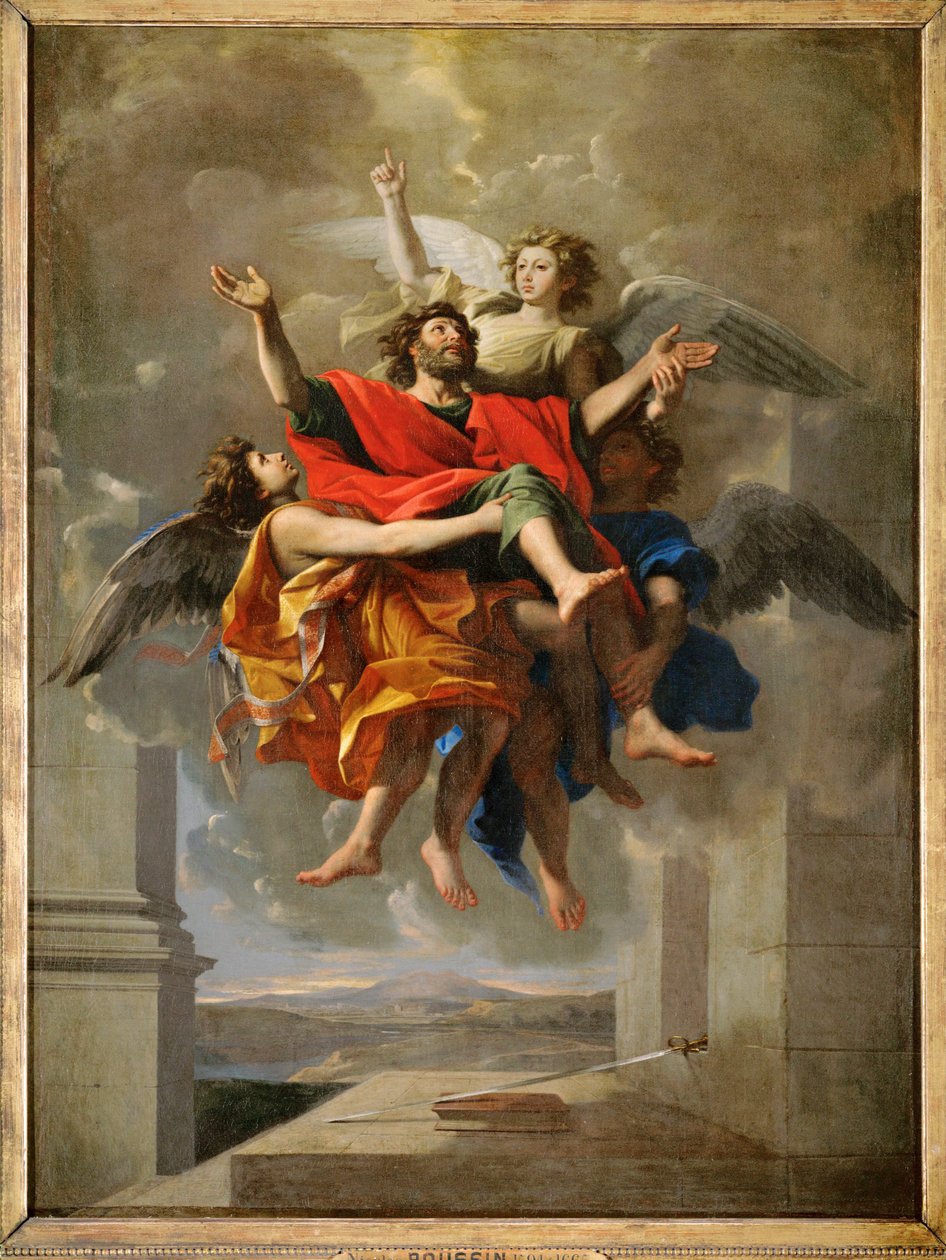 Le ravissement de saint Paul - Sankt Pauls apoteose ... af Nicolas (attr.to) Poussin