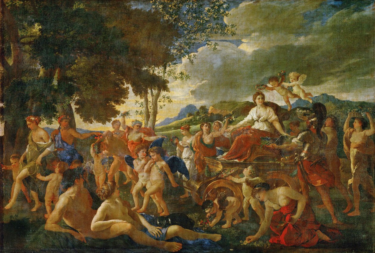Floras triumf ... af Nicolas (attr.to) Poussin