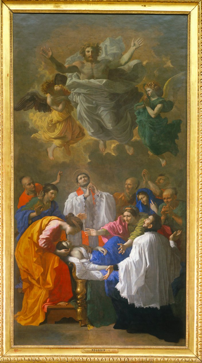 Saint Francois-Xavier kalder datteren til en indbygger i Cangoxima i Japan tilbage til livet - Saint Francis-Xavier genopliver en indbygger i Cangoxima i Japan ... af Nicolas (attr.to) Poussin