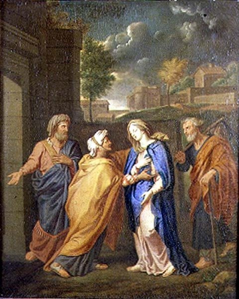 Jomfruen, Sankt Johannes og Sankt Anne af Nicolas (circle of) Poussin